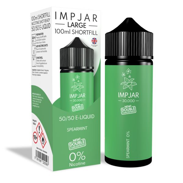 Spearmint E-Liquid 30000 Shortfill By Impjar 100ml - Vapestore Direct