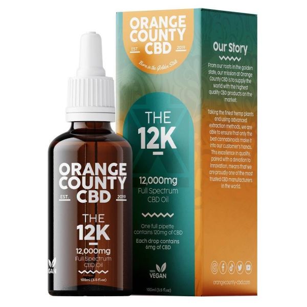 Orange County CBD The 12K Super Strength Full Spectrum Oil Tincture - 12000mg - Vapestore Direct