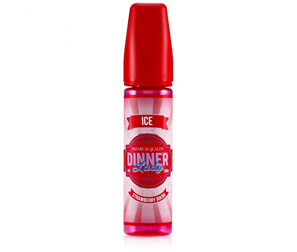 Strawberry Bikini E-Liquid Shortfill By Dinner Lady Ice 50ml - Vapestore Direct