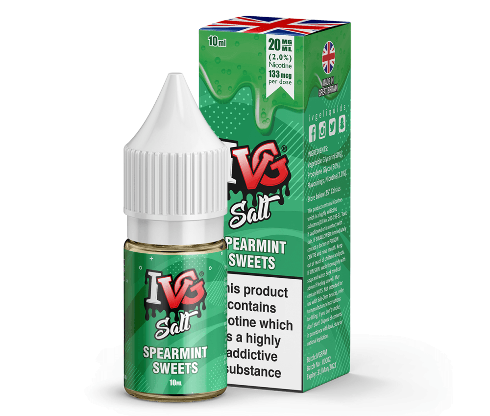 Spearmint E-Liquid Nicotine Salt By IVG 10ml - Vapestore Direct