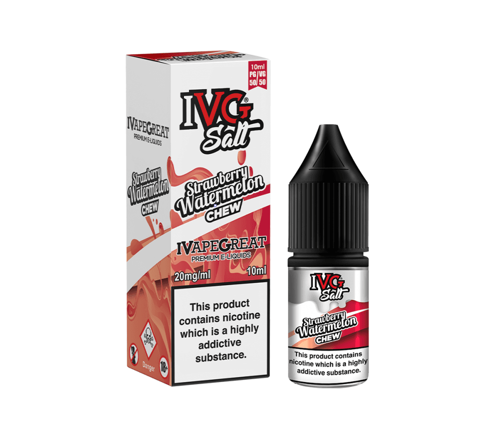 Strawberry Watermelon Chew E-Liquid Nicotine Salt By IVG 10ml - Vapestore Direct