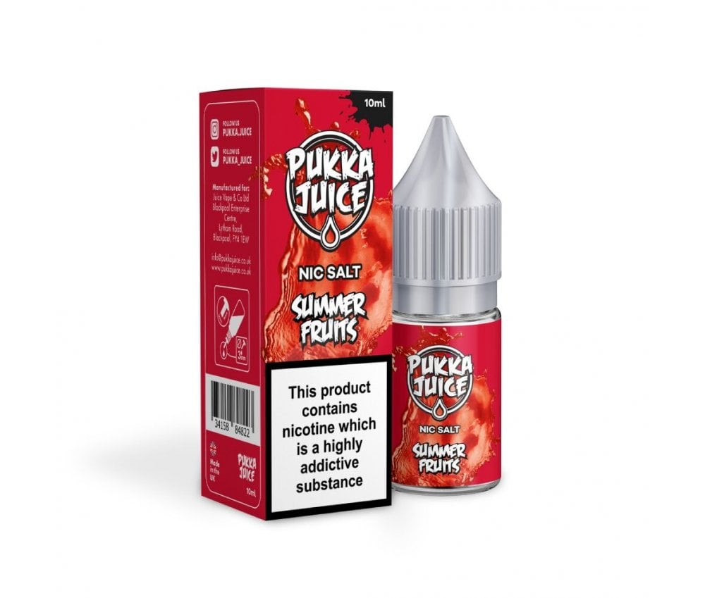 Summer Fruits E-Liquid Nicotine Salt By Pukka Juice 10ml - Vapestore Direct