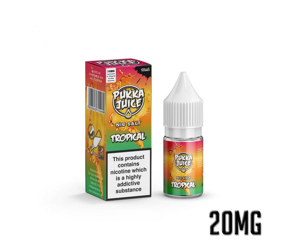 Tropical E-Liquid Nicotine Salt By Pukka Juice 10ml - Vapestore Direct
