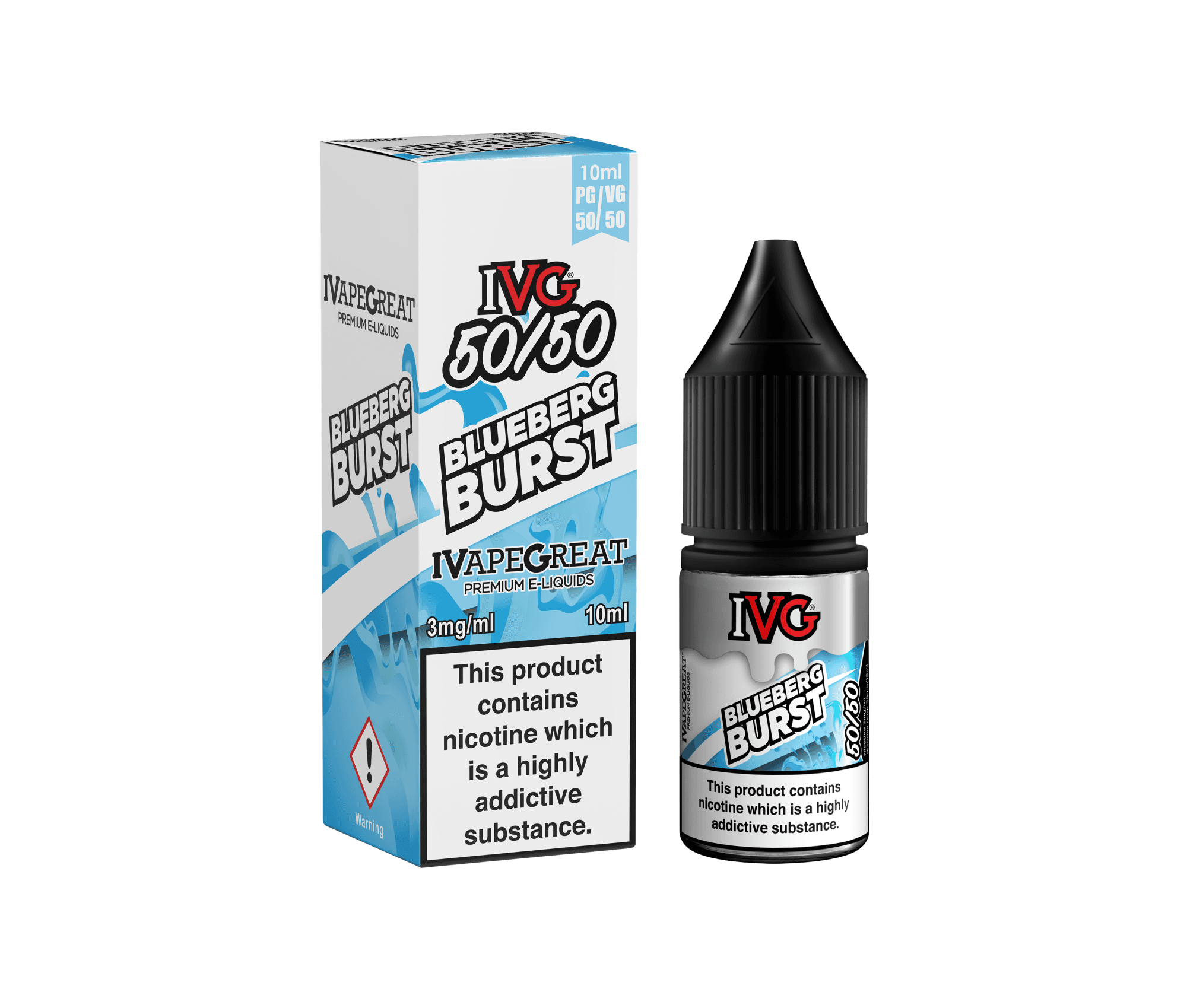 Blueberg 50/50 E-Liquid By IVG 10ml - Vapestore Direct