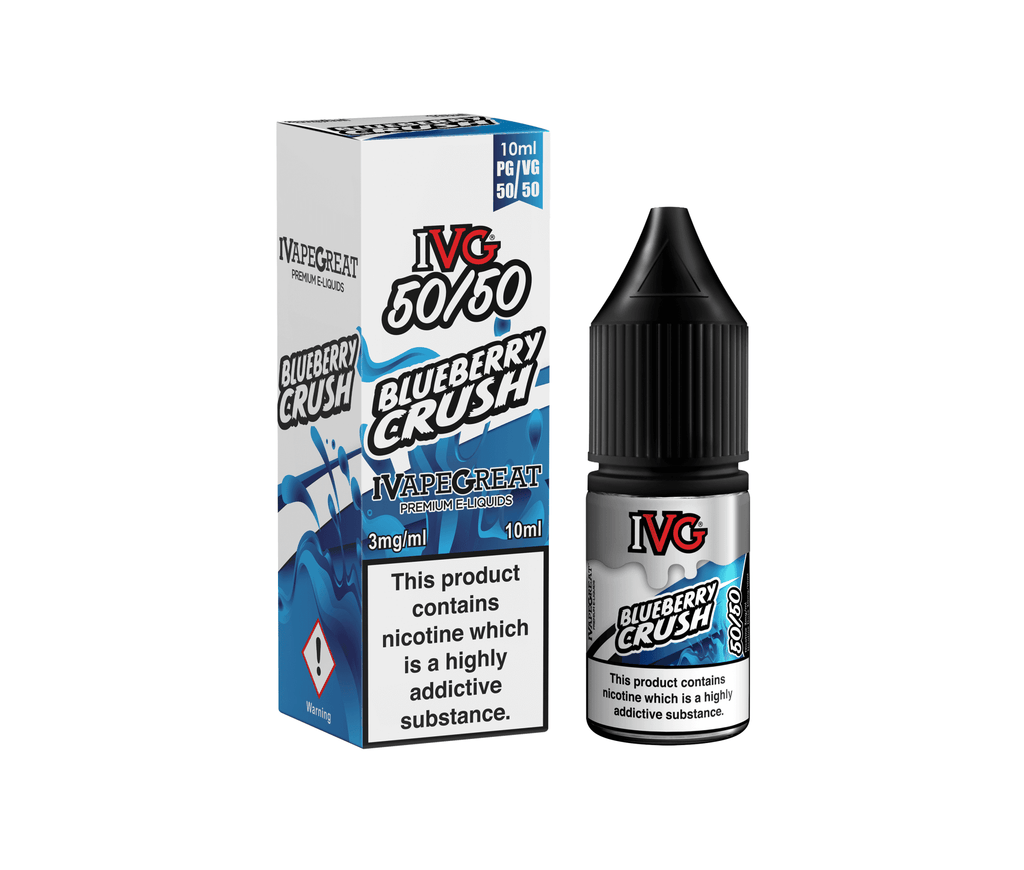 Blueberry Crush 50/50 E-Liquid By IVG 10ml - Vapestore Direct