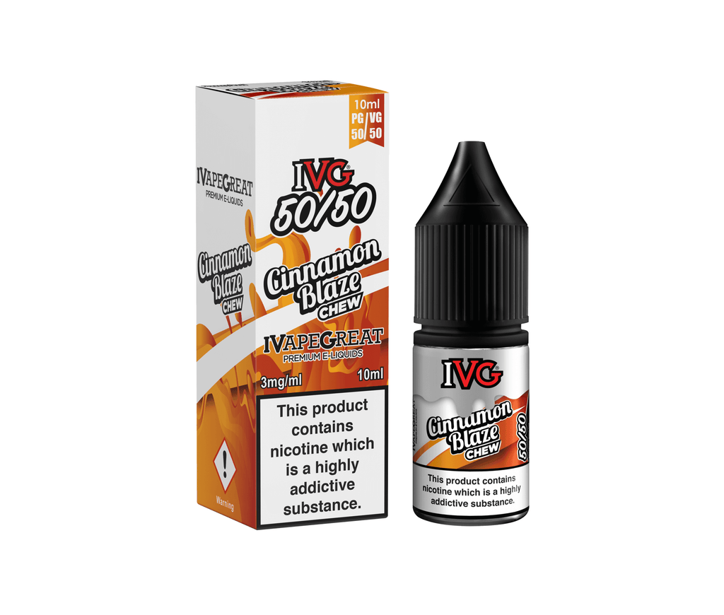 Cinnamon Blaze Chew 50/50 E-Liquid By IVG 10ml - Vapestore Direct