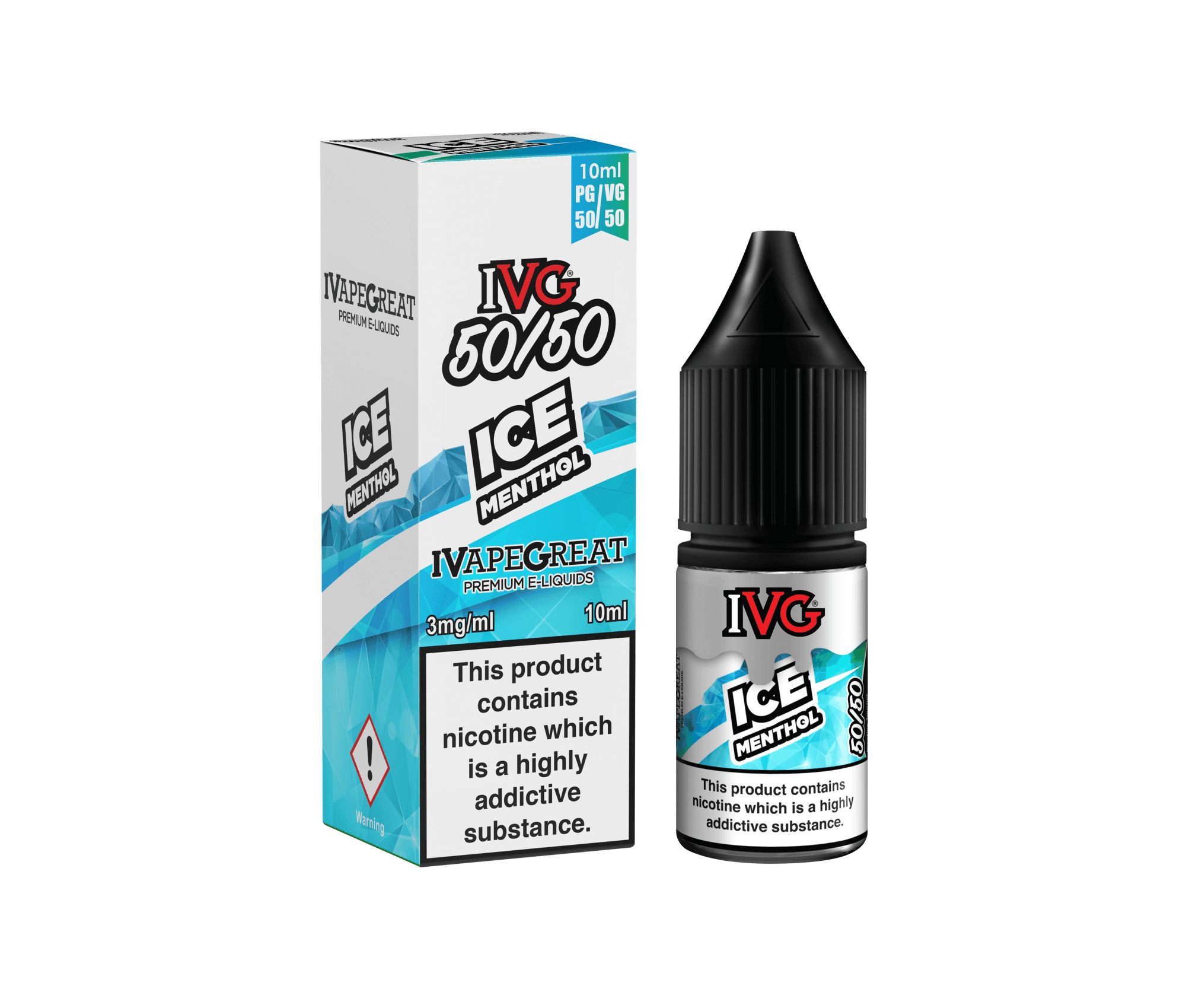 Ice Menthol 50/50 E-Liquid By IVG 10ml - Vapestore Direct
