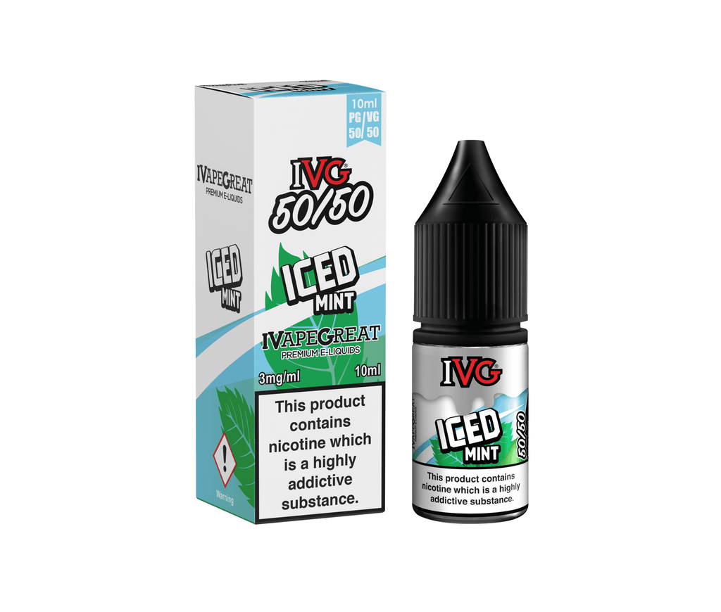 Iced Mint 50/50 E-Liquid By IVG 10ml - Vapestore Direct