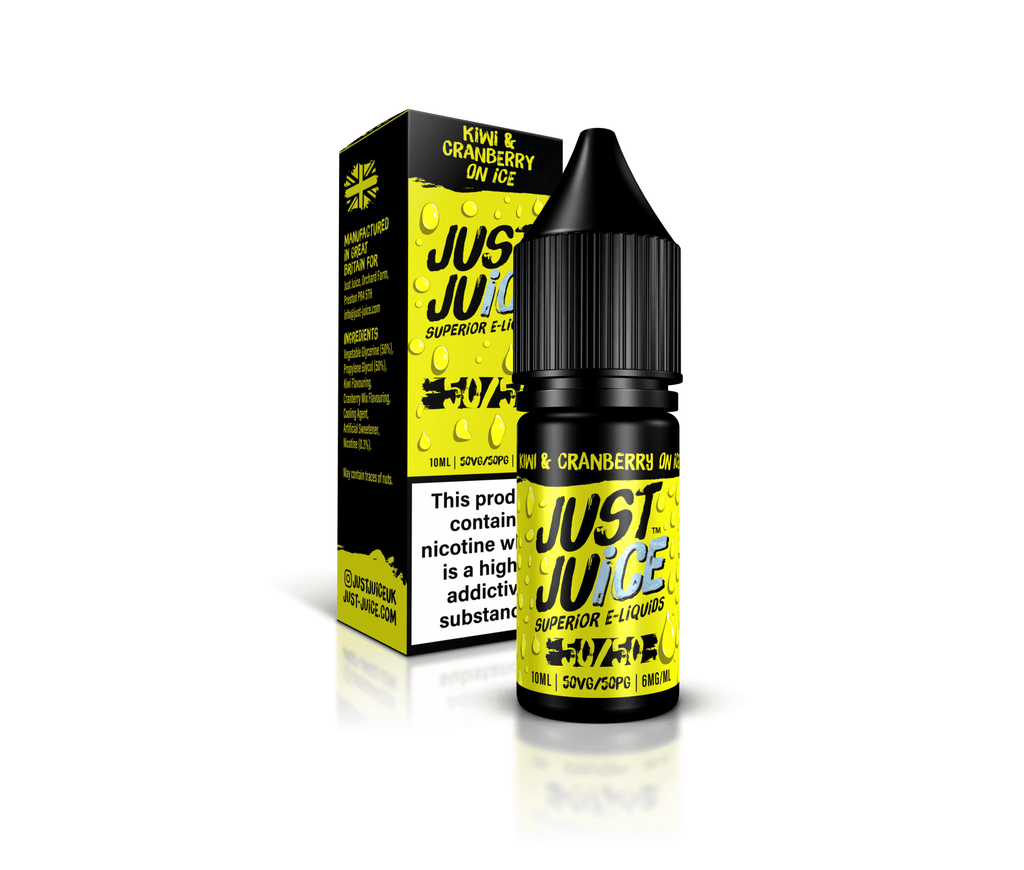 Kiwi & Cranberry On Ice 50/50 E-Liquid By Just Juice 10ml - Vapestore Direct