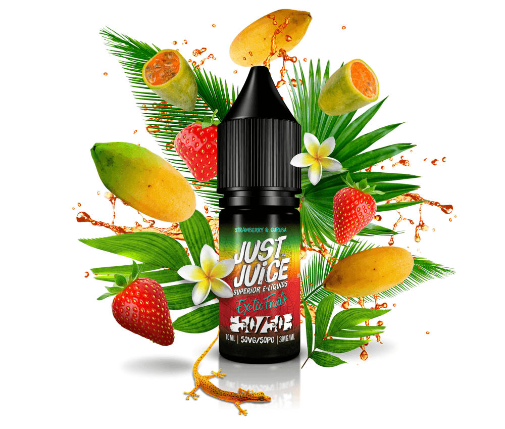 Strawberry & Curuba 50/50 E-Liquid By Just Juice 10ml - Vapestore Direct