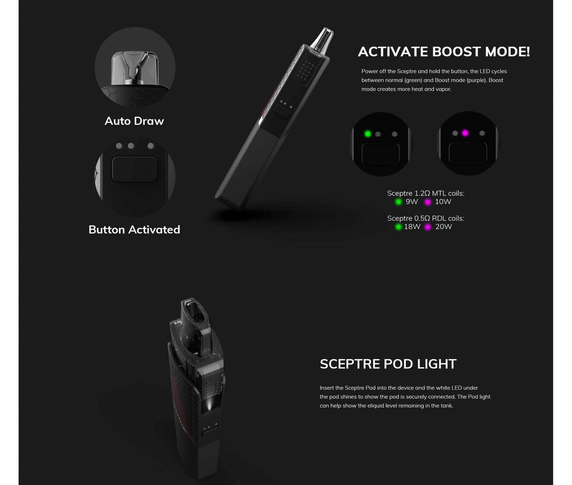 Innokin Sceptre 20W Pod Kit - Vapestore Direct