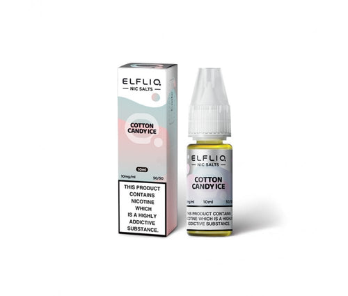 Cotton Candy Ice ELFLIQ E-Liquid Nicotine Salt By Elfbar 10ml - Vapestore Direct