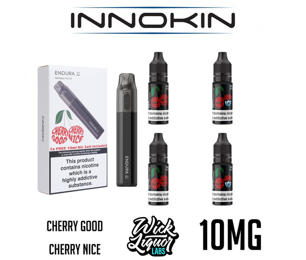 Innokin Endura S1 Rechargable Disposable x Wick Liquor Labs + Free 10ml Liquid 10mg - Vapestore Direct