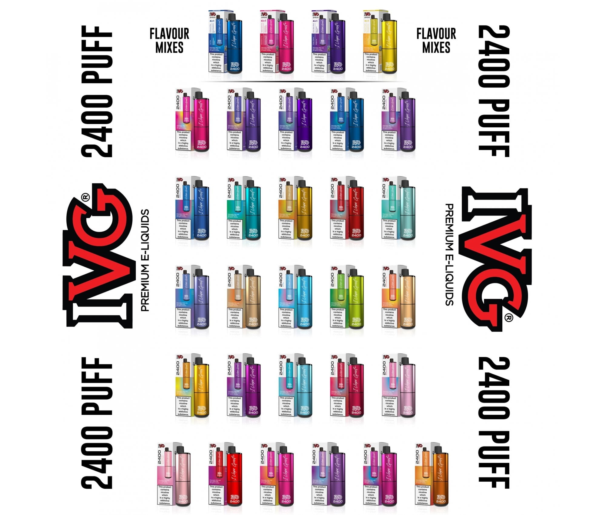 IVG 2400 Puff Disposable Vape Kit - Twist & Vape Style Bar  20mg - Vapestore Direct