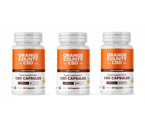 Orange County Full Spectrum CBD Soft Gel Capsules  LARGE - Pack of 60 - Vapestore Direct