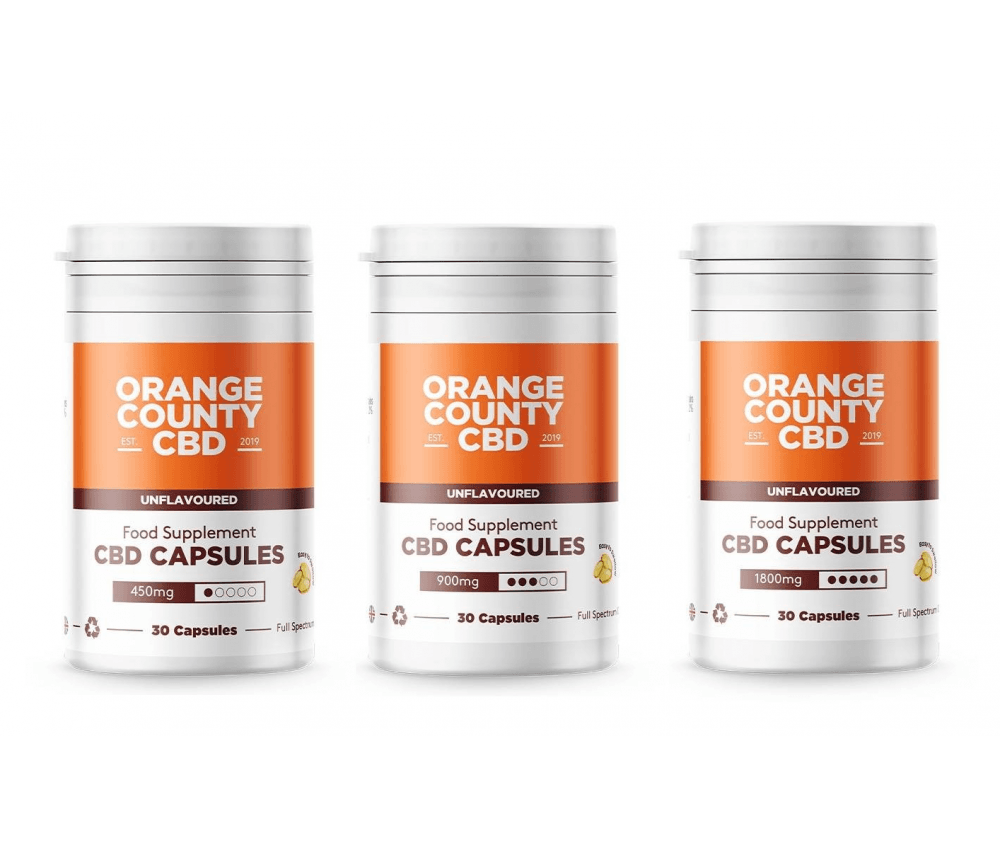 Orange County Full Spectrum CBD Soft Gel Capsules  SMALL - Pack of 30 - Vapestore Direct