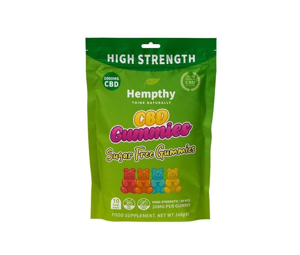 Hempthy CBD Gummies  1000mg Bag SUGAR FREE GUMMIES - Vapestore Direct