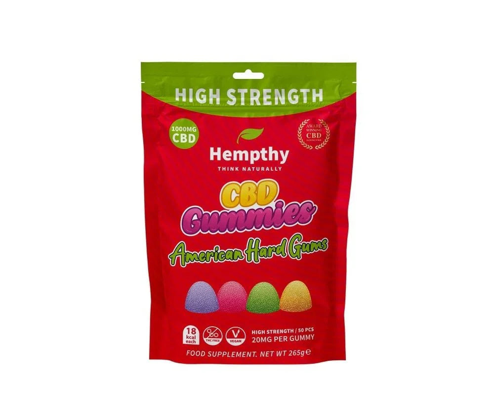 Hempthy CBD Gummies American Hard Gums - Vapestore Direct