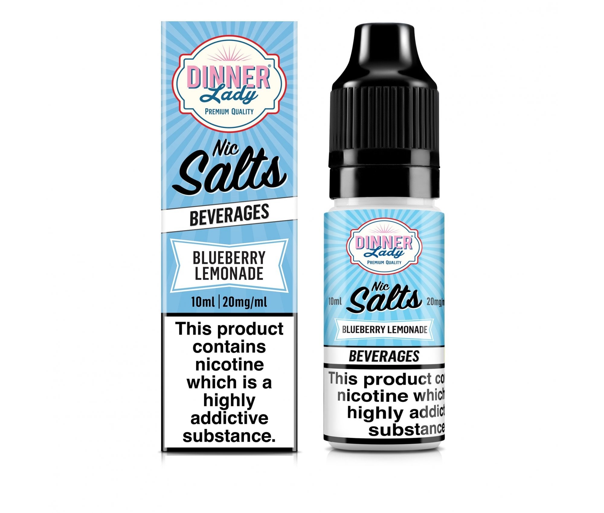 Blueberry Lemonade E-Liquid Nicotine Salt By Dinner Lady Beverages 10ml - Vapestore Direct