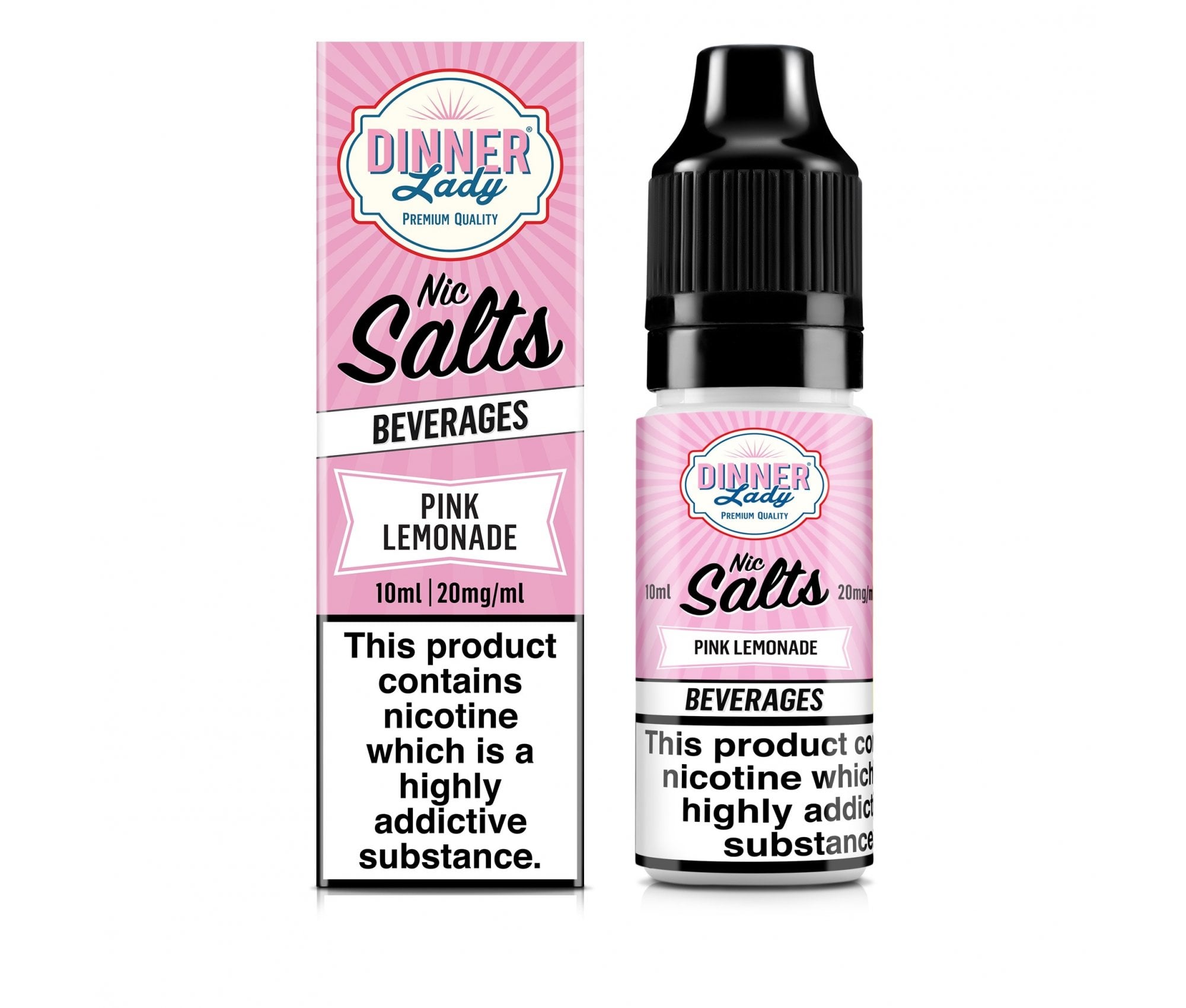 Pink Lemonade E-Liquid Nicotine Salt By Dinner Lady Beverages 10ml - Vapestore Direct