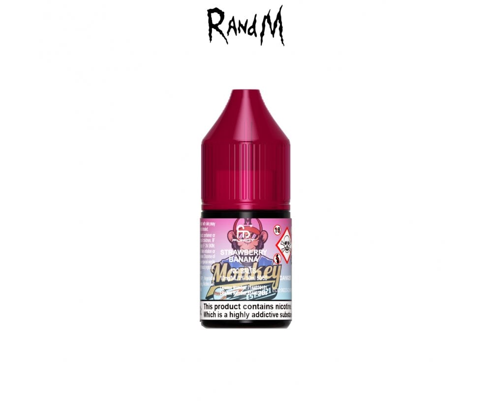 Strawberry Banana 7000 E-Liquid Nicotine Salt by R & M Tornado 10ml - Vapestore Direct