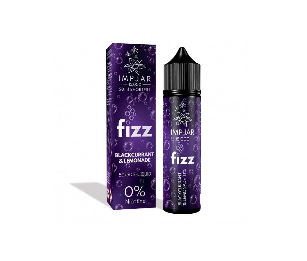 Blackcurrant & Lemonade E-Liquid FIZZ 15000 Shortfill By Impjar 50ml - Vapestore Direct