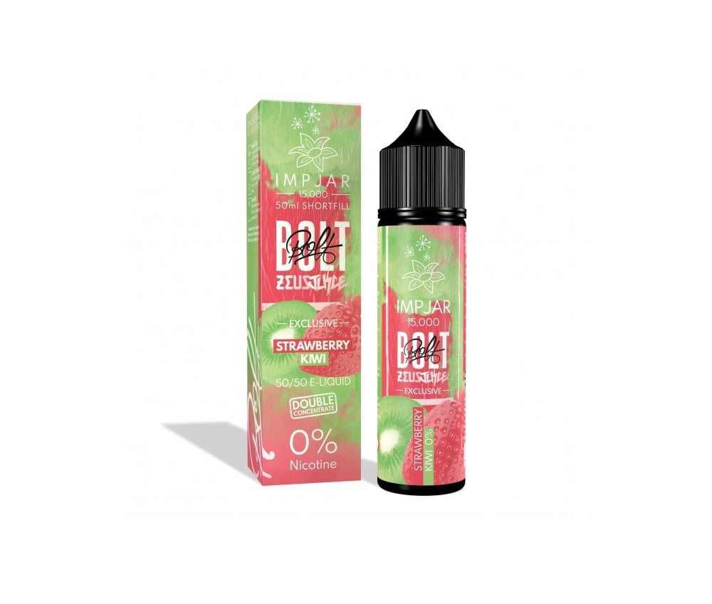 Strawberry Kiwi E-Liquid 15000 Shortfill By Impjar X Zeus Juice BOLT 50ml - Vapestore Direct