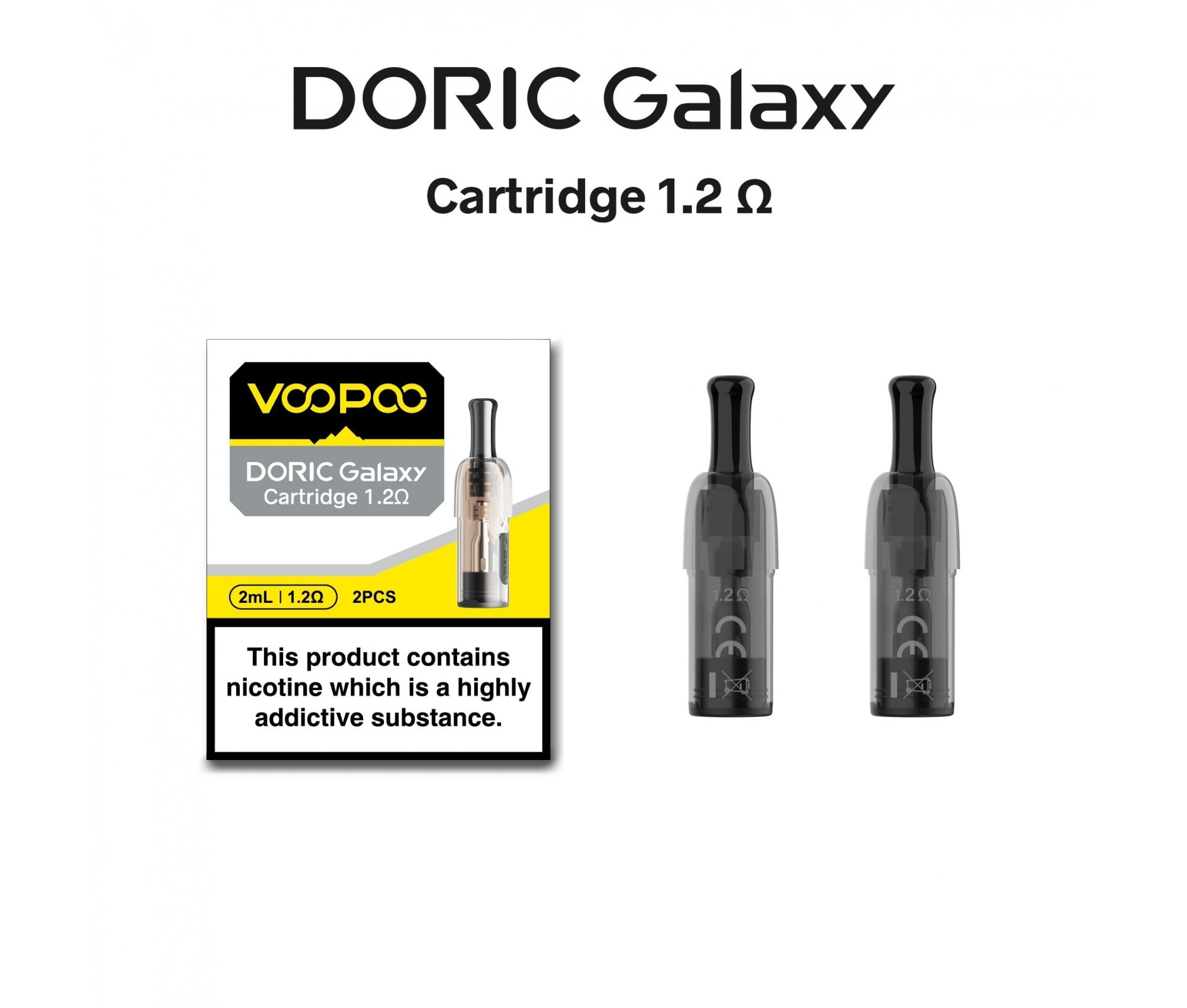 Voopoo DORIC Galaxy Pen Replacement 2ml Pod Cartridges 1.2 Ohm - Vapestore Direct