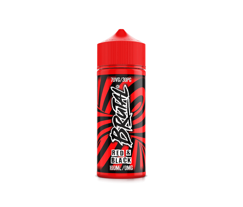 Red & Black BRUTAL Range E-Liquid Shortfill By Just Juice 100ml - Vapestore Direct