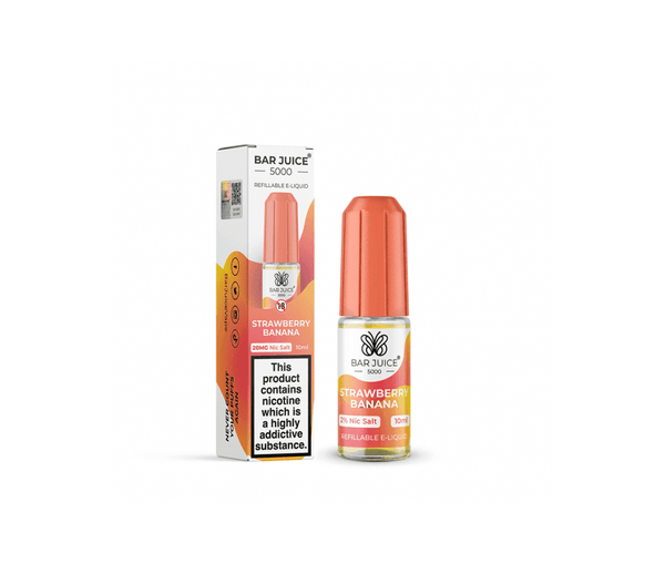 Strawberry Banana E-Liquid Nicotine Salt By Bar Juice 10ml - Vapestore Direct