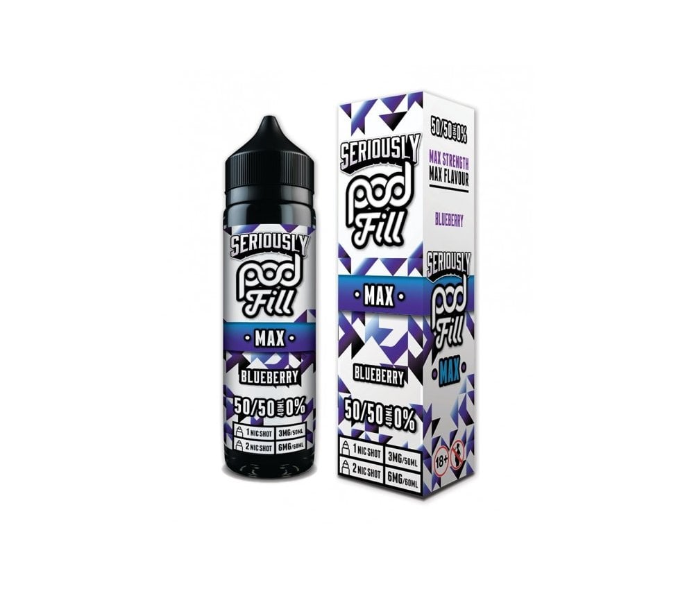Blueberry Seriously Max Pod Fill E-Liquid Shortfill By Doozy 40ml - Vapestore Direct