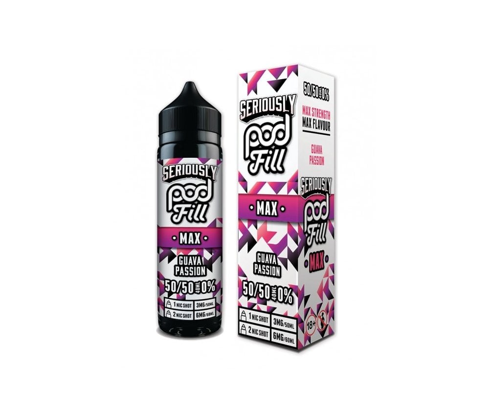 Guava Passion Seriously Max Pod Fill E-Liquid Shortfill By Doozy 40ml - Vapestore Direct