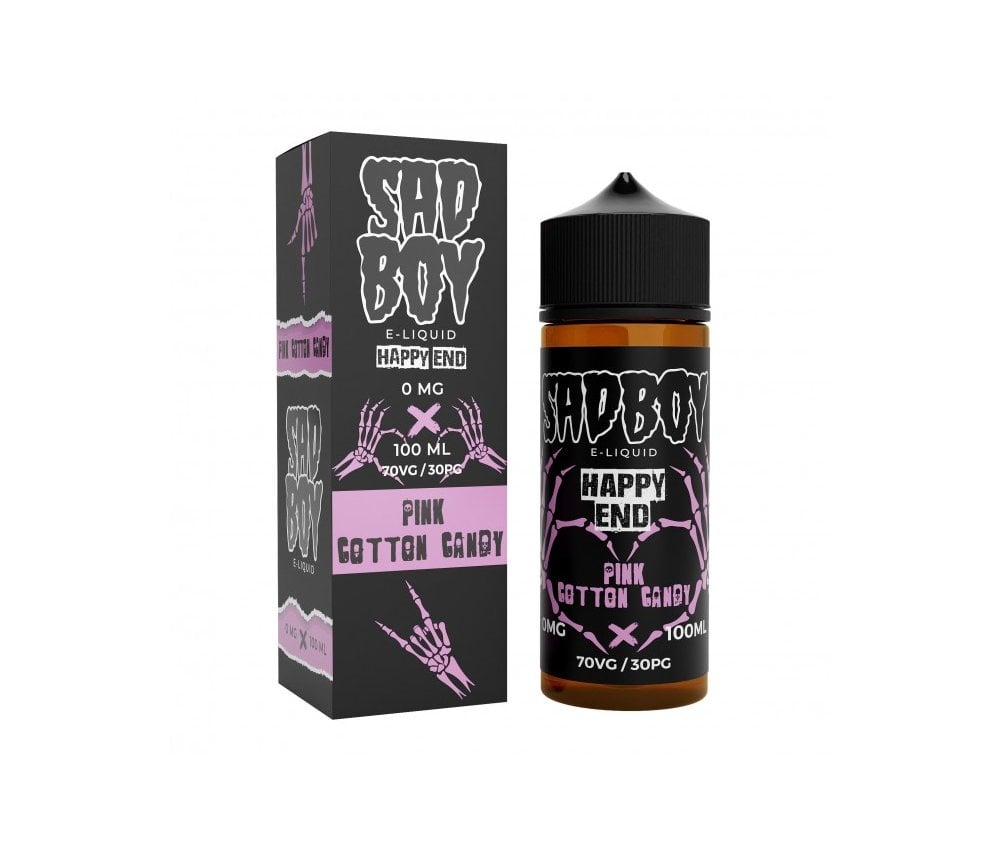Happy End - Pink Cotton Candy E-Liquid Shortfill By Sadboy 100ml - Vapestore Direct