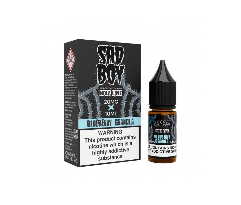 Nola Line - Blueberry Graqnola E-Liquid Nicotine Salt By Sadboy 10ml - Vapestore Direct