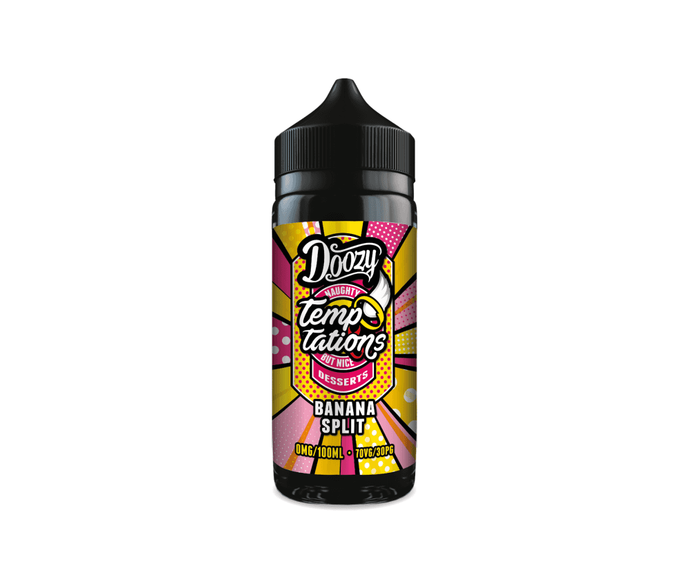 Banana Split Temptations E-Liquid Shortfill By Doozy Vape 100ml - Vapestore Direct