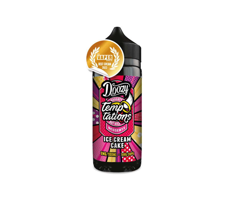 Ice Cream Cake Temptations E-Liquid Shortfill By Doozy Vape 100ml - Vapestore Direct