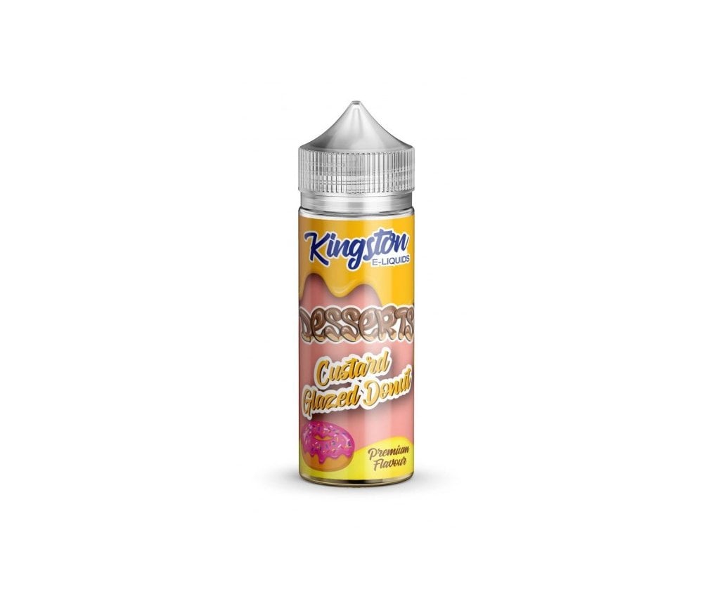 Custard Glazed Donut Desserts E-Liquid Shortfill By Kingston 100ml - Vapestore Direct