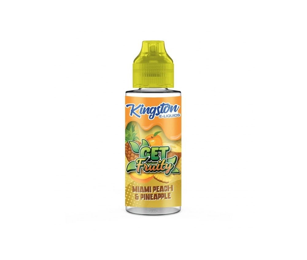 Miami Peach Pineapple Get Fruity E-Liquid Shortfill By Kingston 100ml - Vapestore Direct