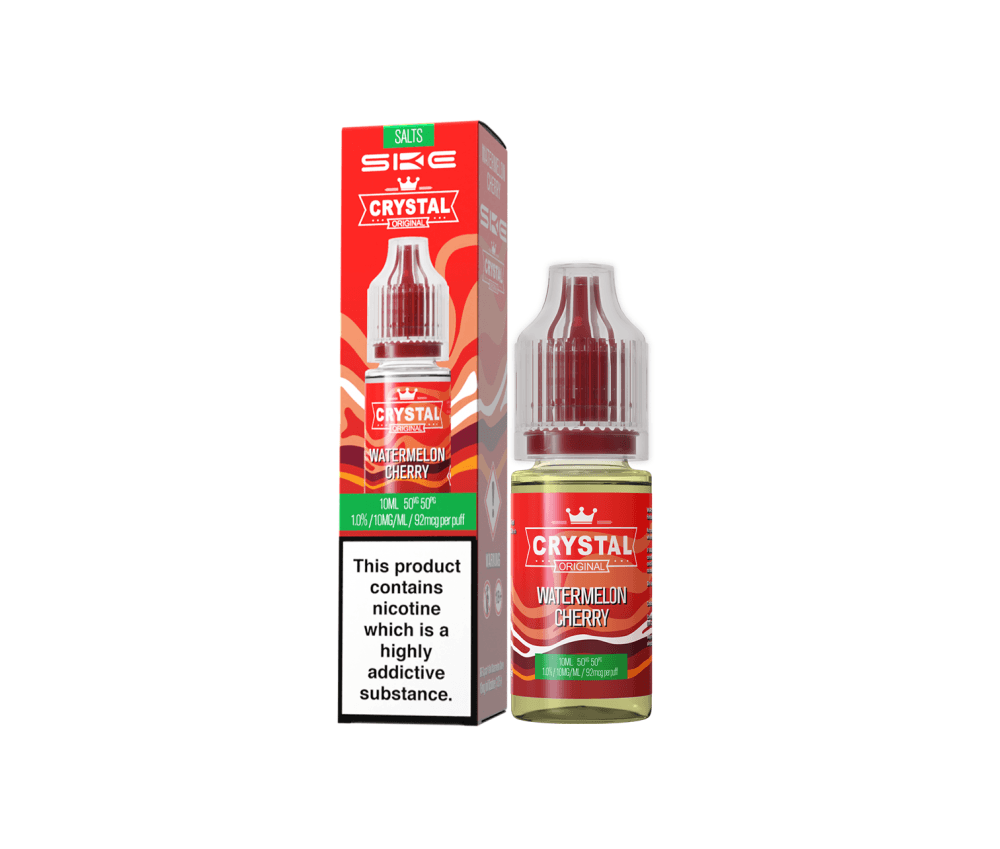 Watermelon Cherry E-Liquid Nicotine Salt By SKE Crystal V2 10ml - Vapestore Direct