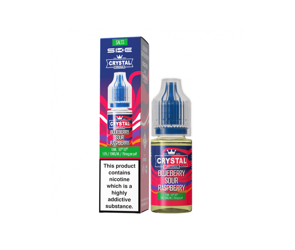 Blueberry Sour Raspberry E-Liquid Nicotine Salt By SKE Crystal V2 10ml - Vapestore Direct