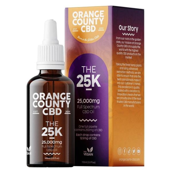 Orange County CBD The 25K Super Strength Full Spectrum Oil Tincture - 25000mg - Vapestore Direct