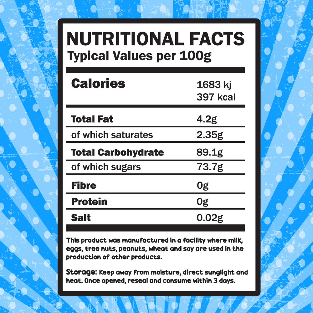 Freezy Treats Krunchies Rainbow Candy Freeze Dried Candy Nutritional Facts - Vapestore Direct