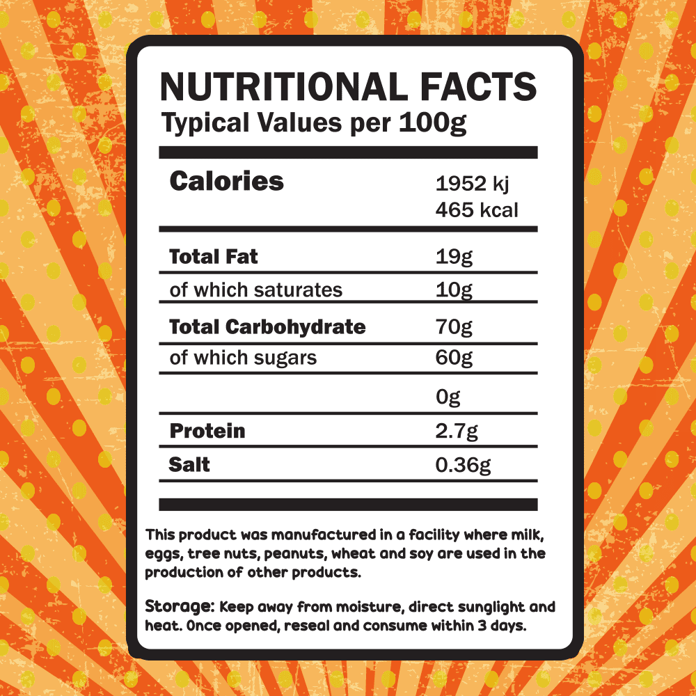 Freezy Treats Toffee Choco Balls Freeze Dried Candy Nutritional Facts - Vapestore Direct