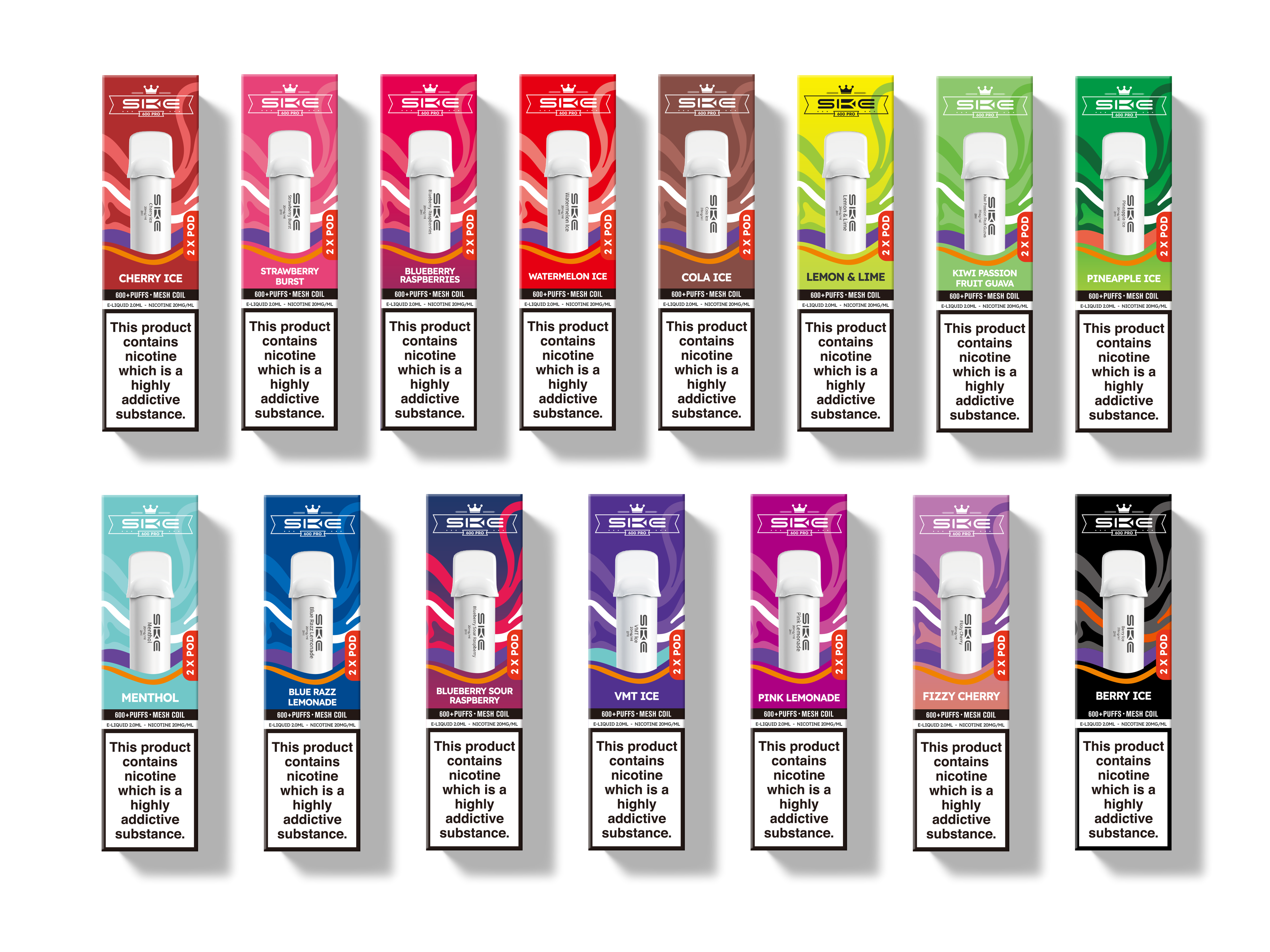 SKE 600 Pro Replacement Pre Filled Pods - Vapestore Direct