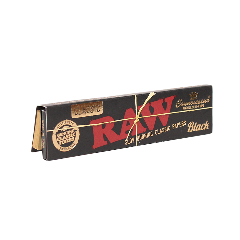 Raw Black Classic King Size Slim Connoisseur - Vapestore Direct