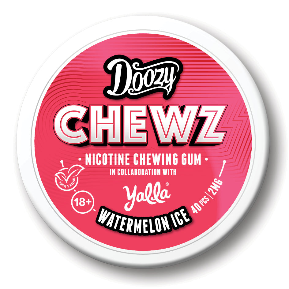 Doozy Chewz Watermelon Ice Flavour Nicotine Gum - Vaperstore Direct