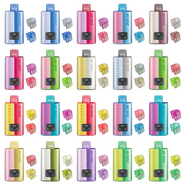 Elfbar Dual 10K 2 in 1 Disposable Pod kit All - Vapestore Direct