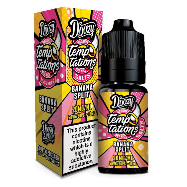 Banana Split Temptations E-Liquid Nicotine Salt By Doozy Vape 10ml - Vapestore Direct