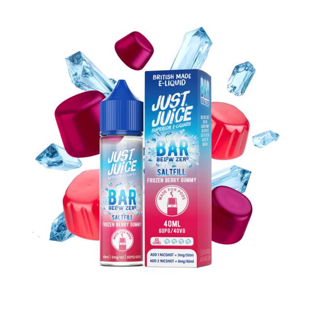 Frozen Gummy Bear Below Zero E-Liquid Bar Shortfill By Just Juice 40ml - Vapestore Direct
