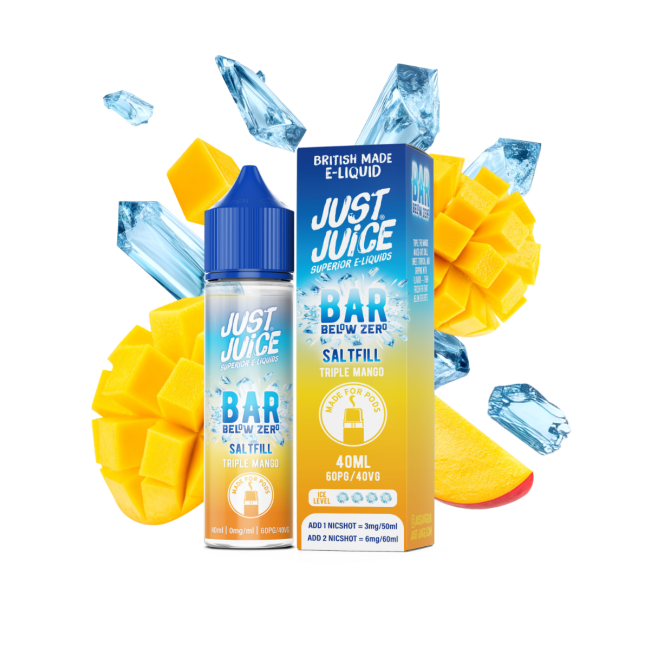 Triple Mango Below Zero E-Liquid Bar Shortfill By Just Juice 40ml - Vapestore Direct